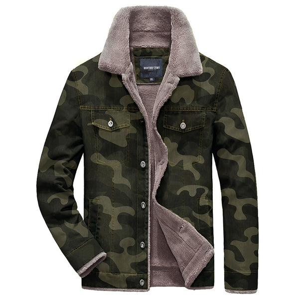 Imported Fur Lining Camouflage Jackets For Men